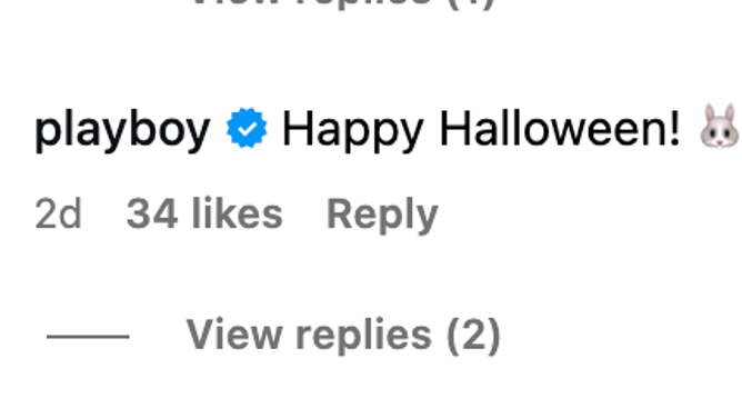 Playboy was impressed by Megan Moroney's Halloween costume. The country singer went as Dolly Parton on the magazine's cover. (Credit: Megan Moroney/Instagram)